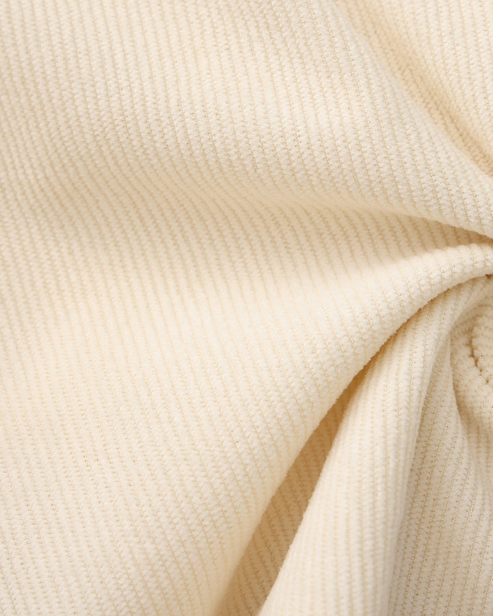 Ribbed Shorts with Elastic Waist and Drawstring