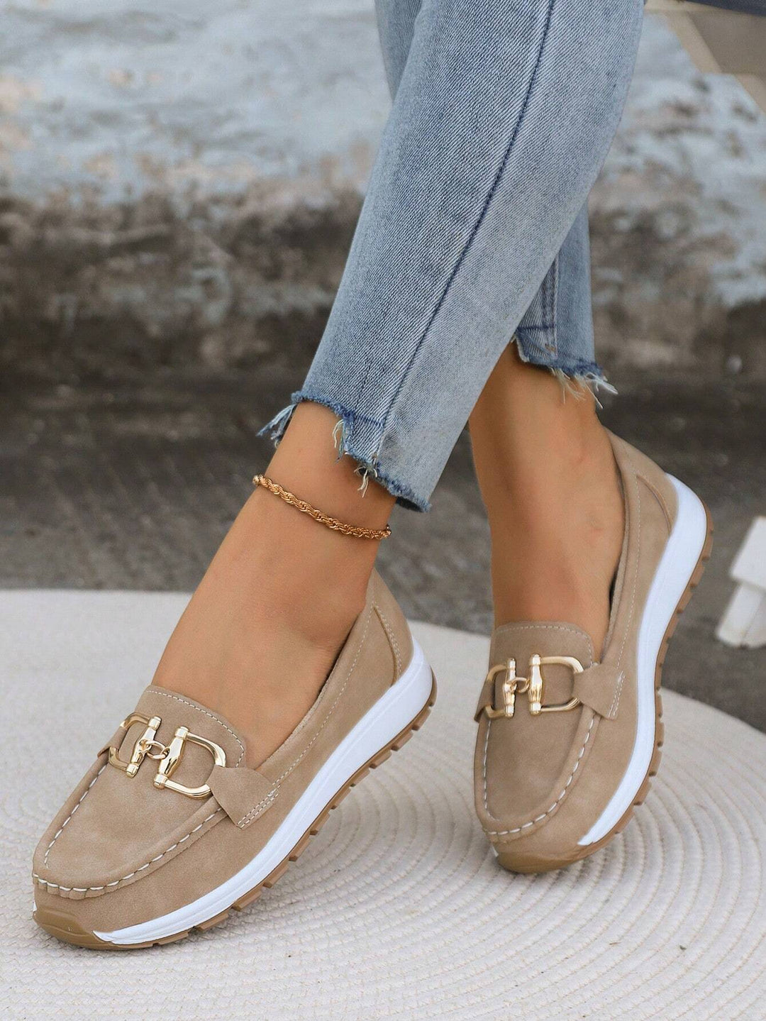 Women's Chic Buckle Loafers