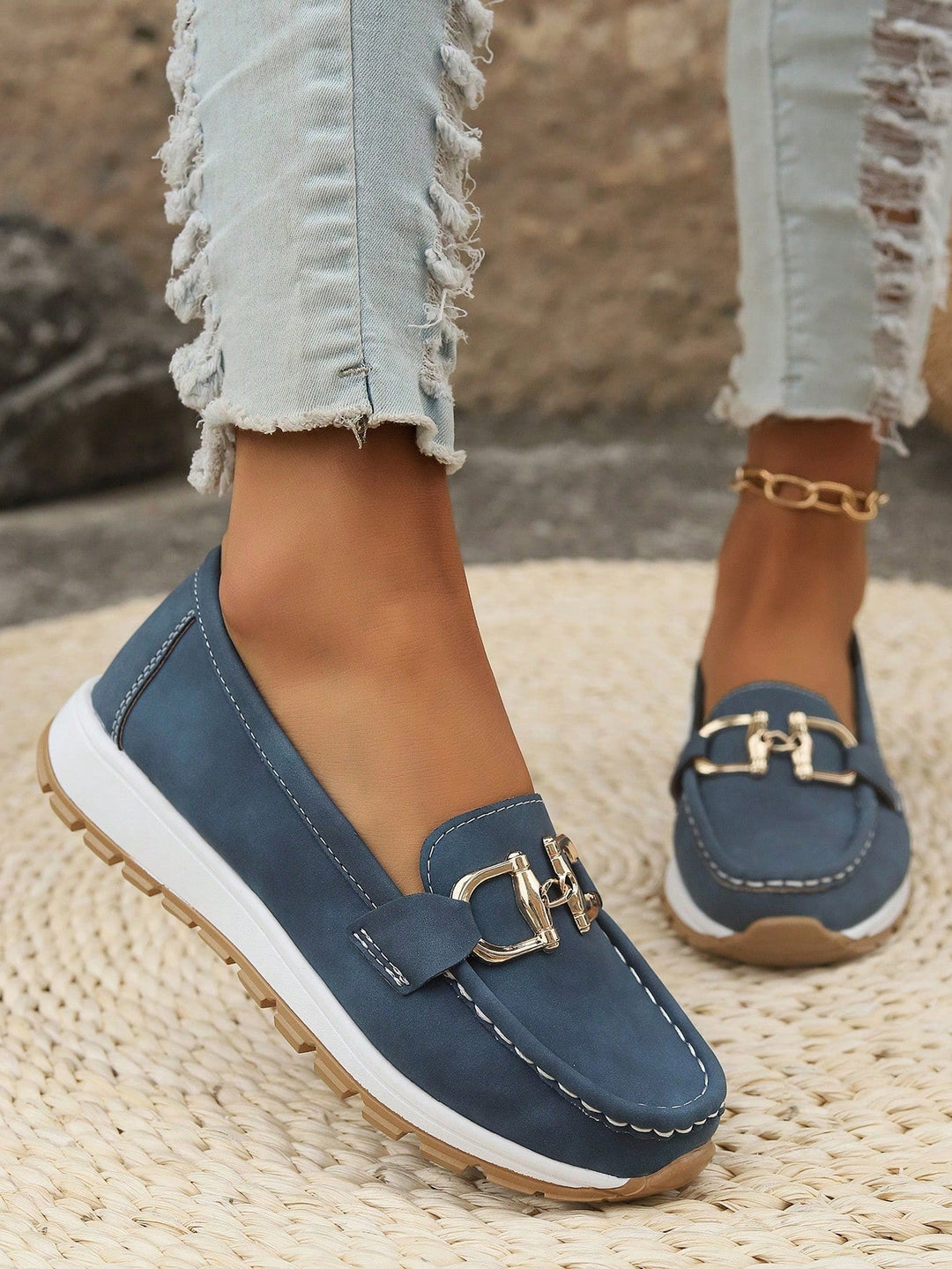 Women's Chic Buckle Loafers