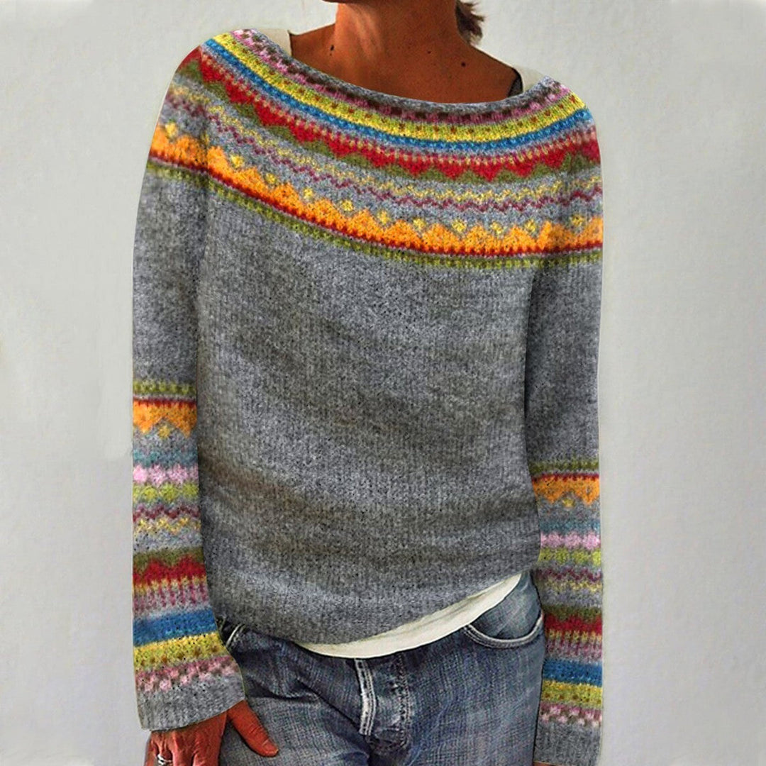 Women's Fair Isle Yoke Knit Sweater