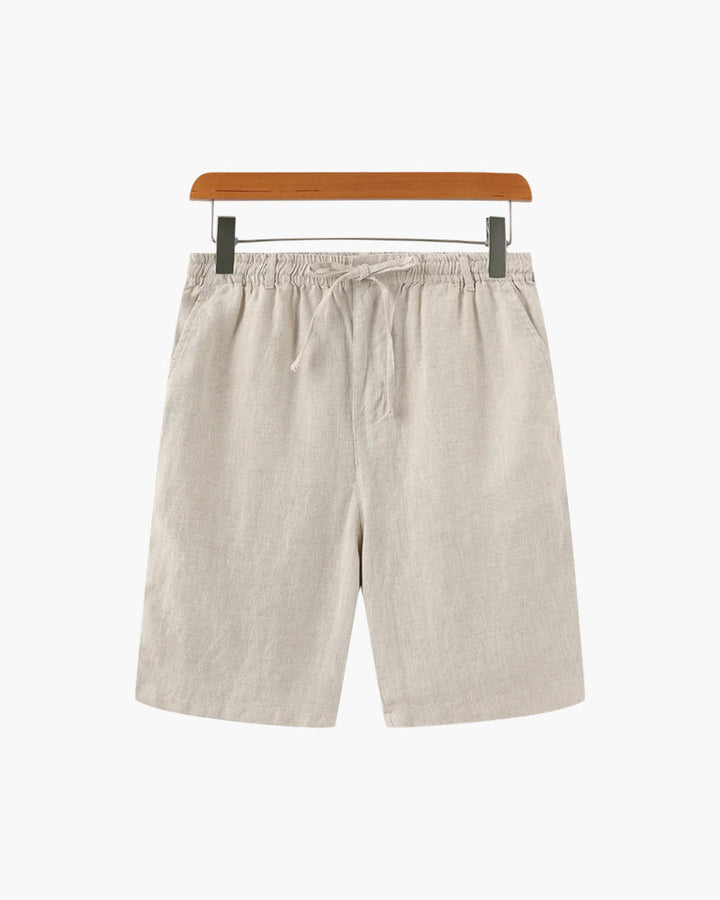 Linen Shorts with Zip Fastening