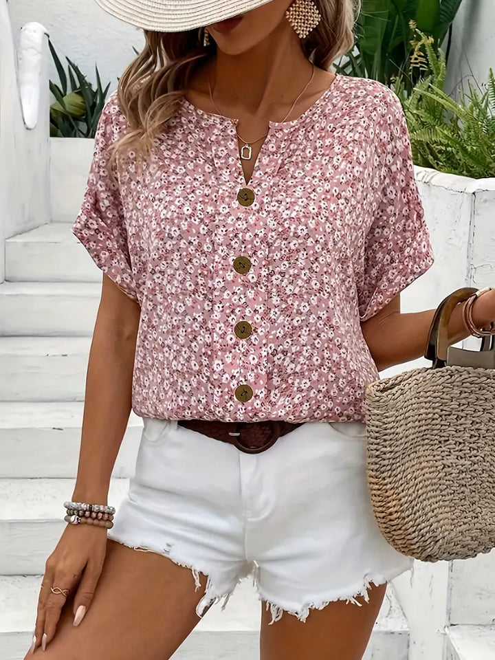 Women's Floral Summer Print Blouse