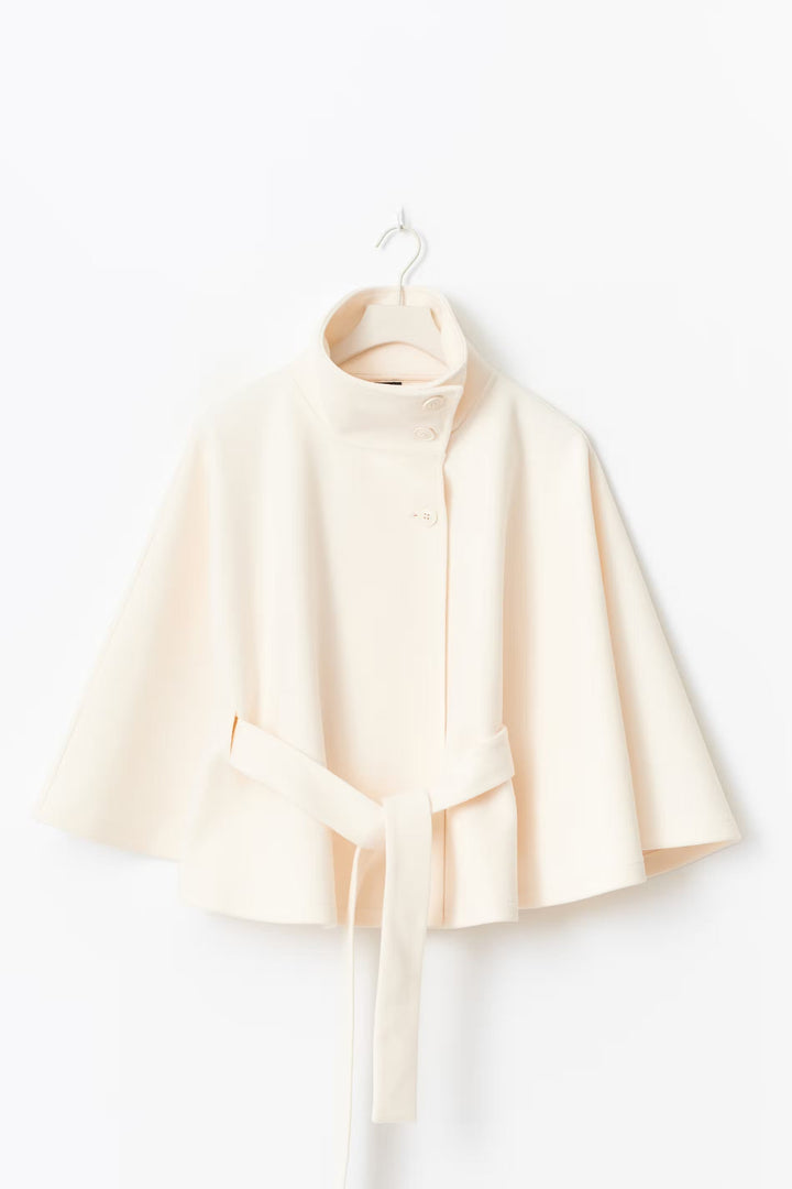 Women's Cape-Sleeve Belted Coat