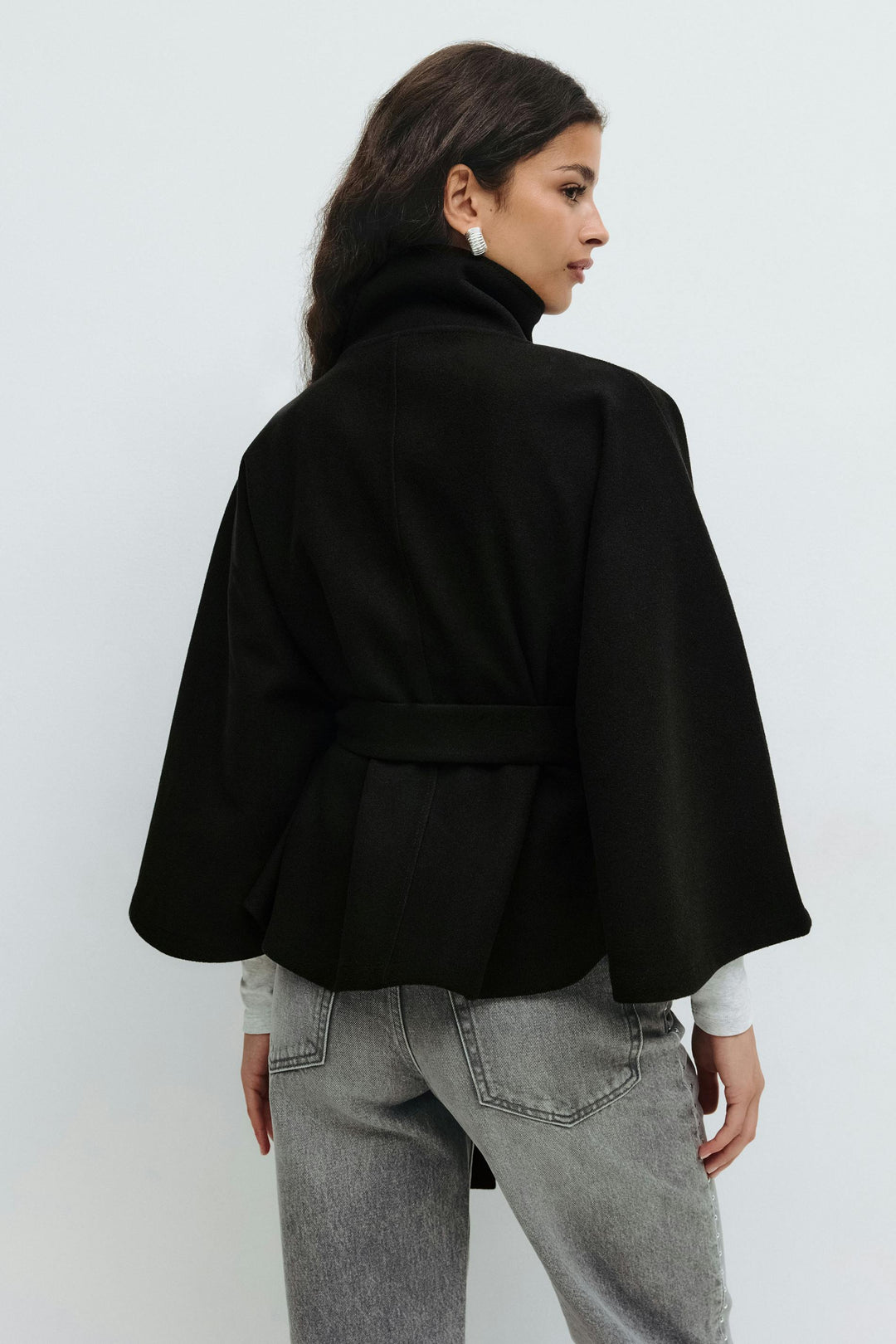 Women's Cape-Sleeve Belted Coat