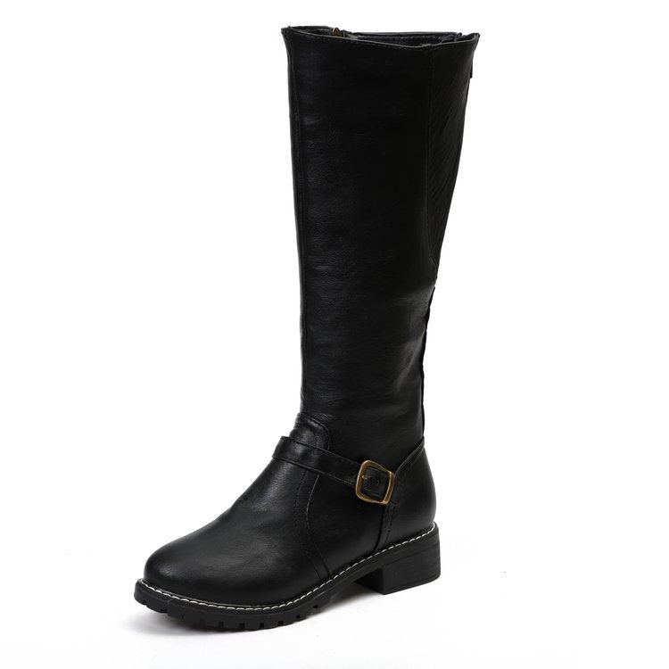 Women's Faux Leather Knee-High Riding Boots