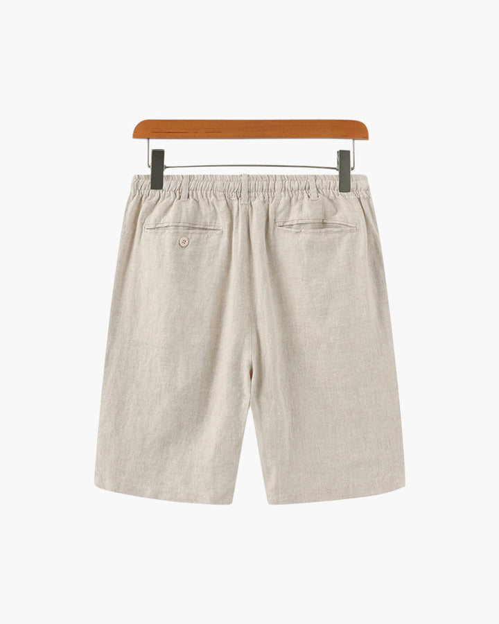 Linen Shorts with Zip Fastening