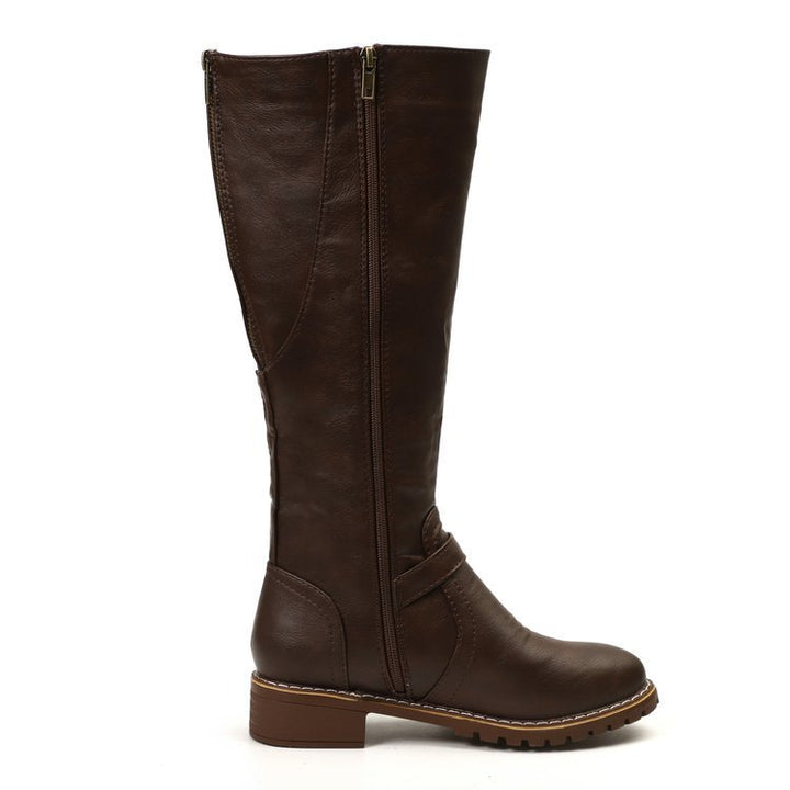 Women's Faux Leather Knee-High Riding Boots