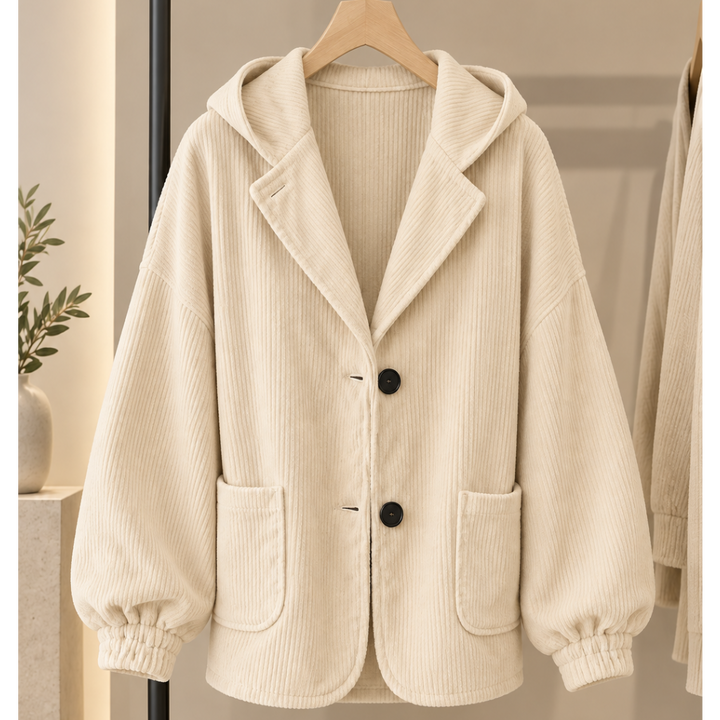 Women's Hooded Corduroy Jacket