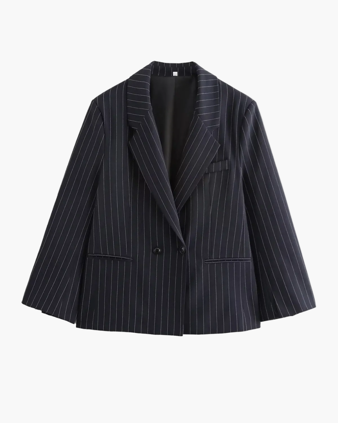 Classic Pinstripe Boxy Blazer for Women