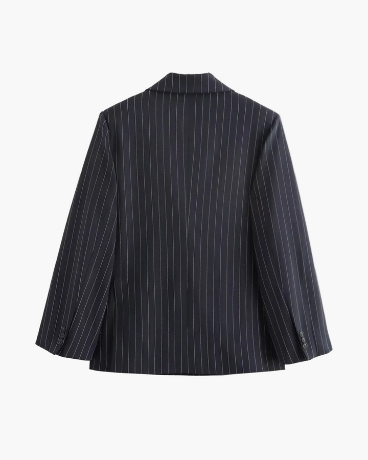 Classic Pinstripe Boxy Blazer for Women