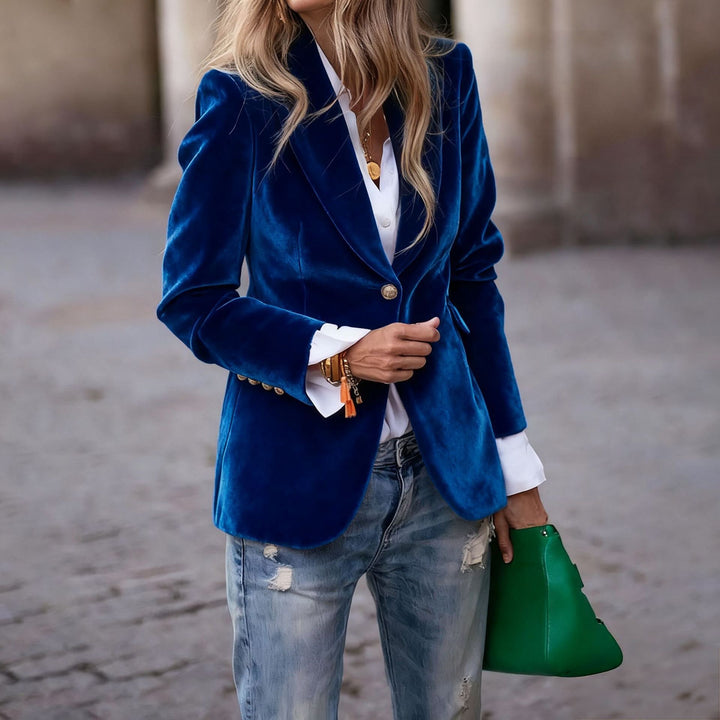 Women's Elegant Velvet Blazer