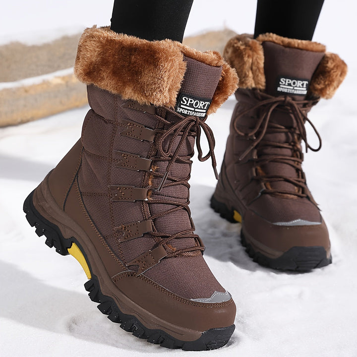 Women's Faux Fur Cuff Snow Boots