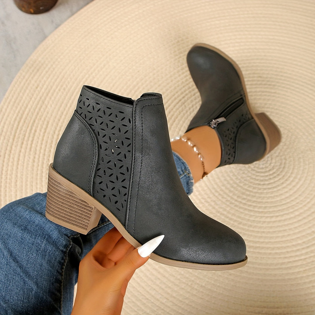 Women's Laser-Cut Orthopaedic Ankle Boots