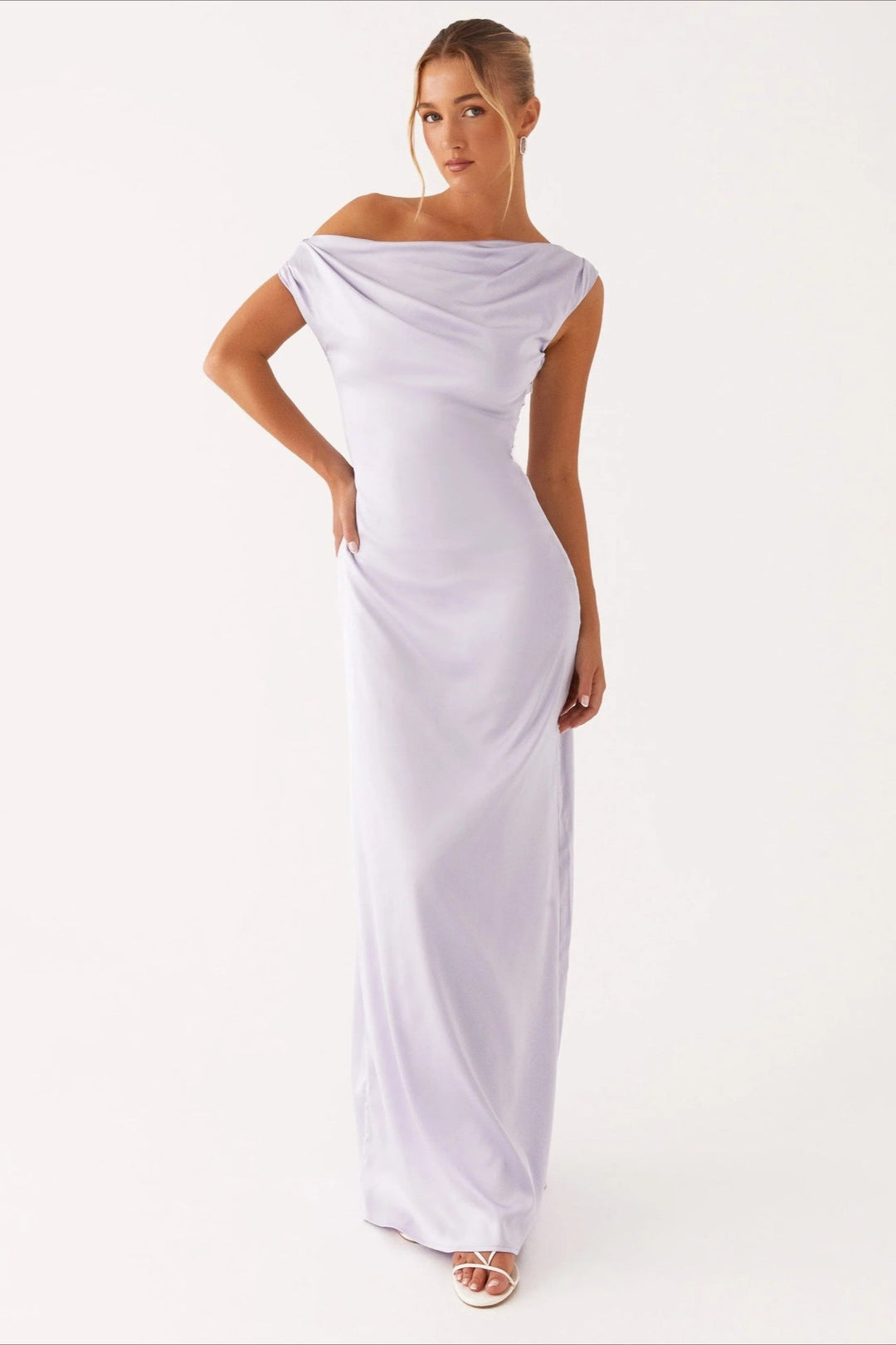 Asymmetric One-Shoulder High-Waist Maxi Dress