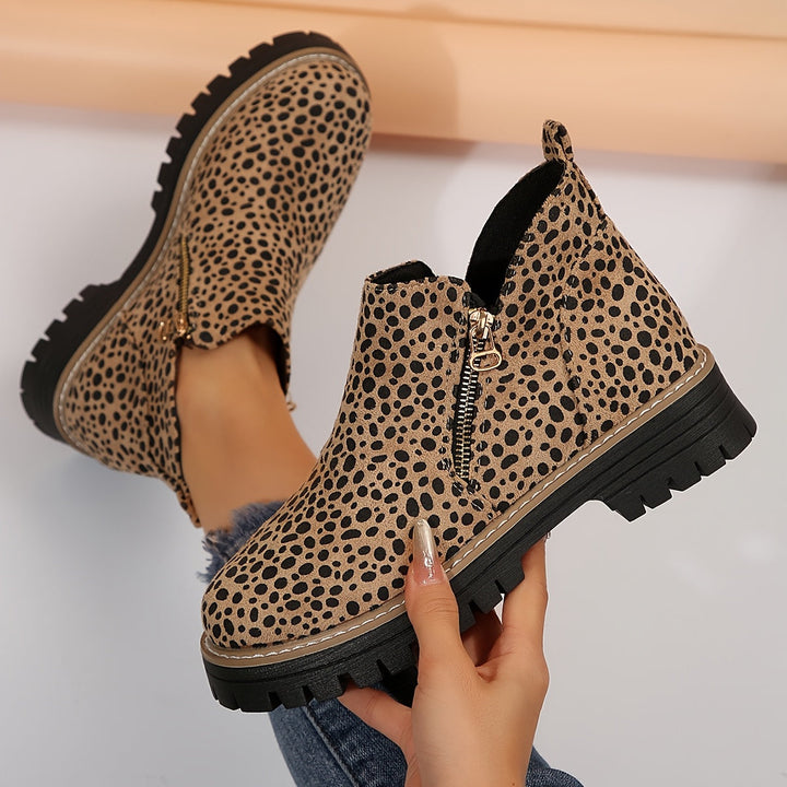 Women's Leopard Print Orthopaedic Ankle Boots