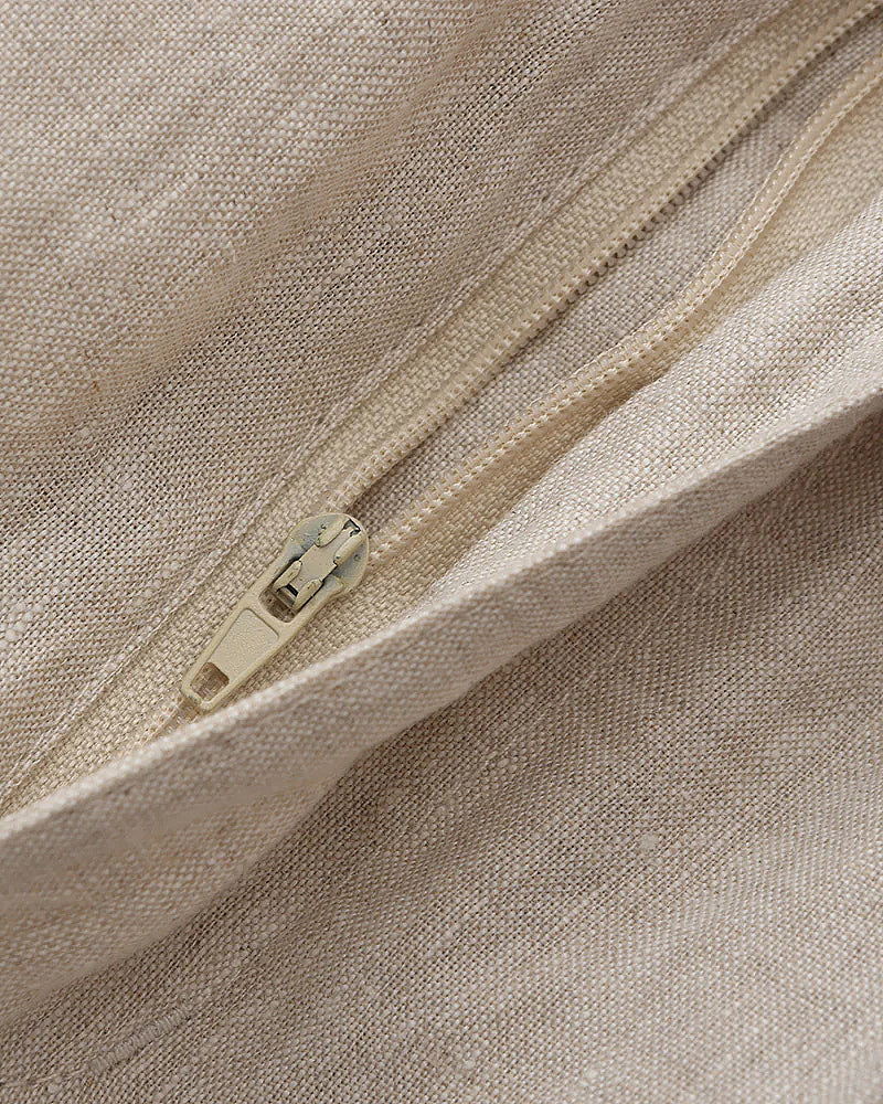 Linen Shorts with Zip Fastening