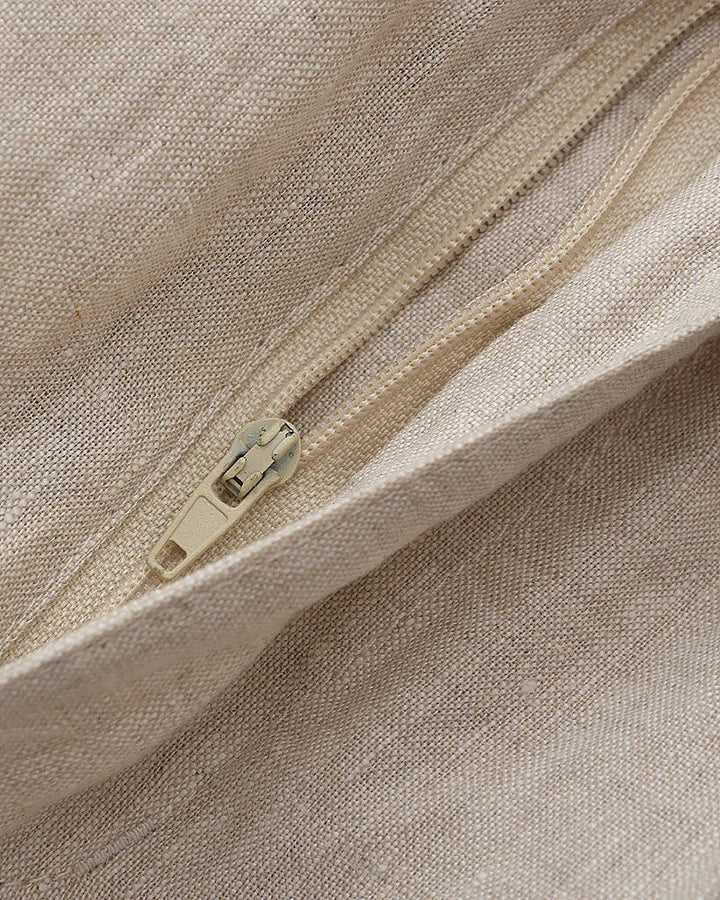 Linen Shorts with Zip Fastening