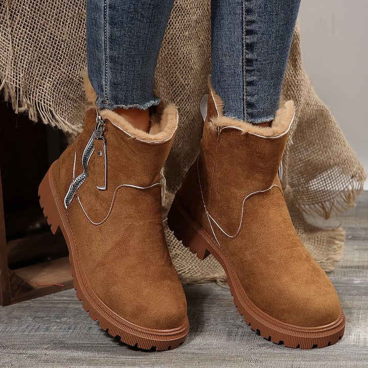 Women's Fleece-Lined Platform Ankle Boots