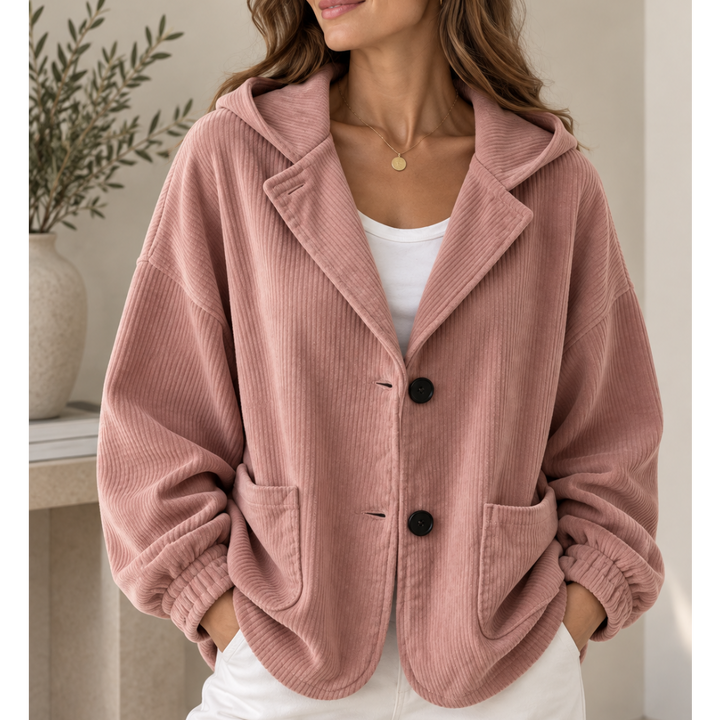 Women's Hooded Corduroy Jacket
