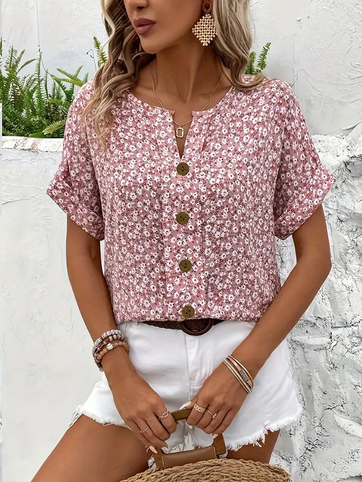 Women's Floral Summer Print Blouse