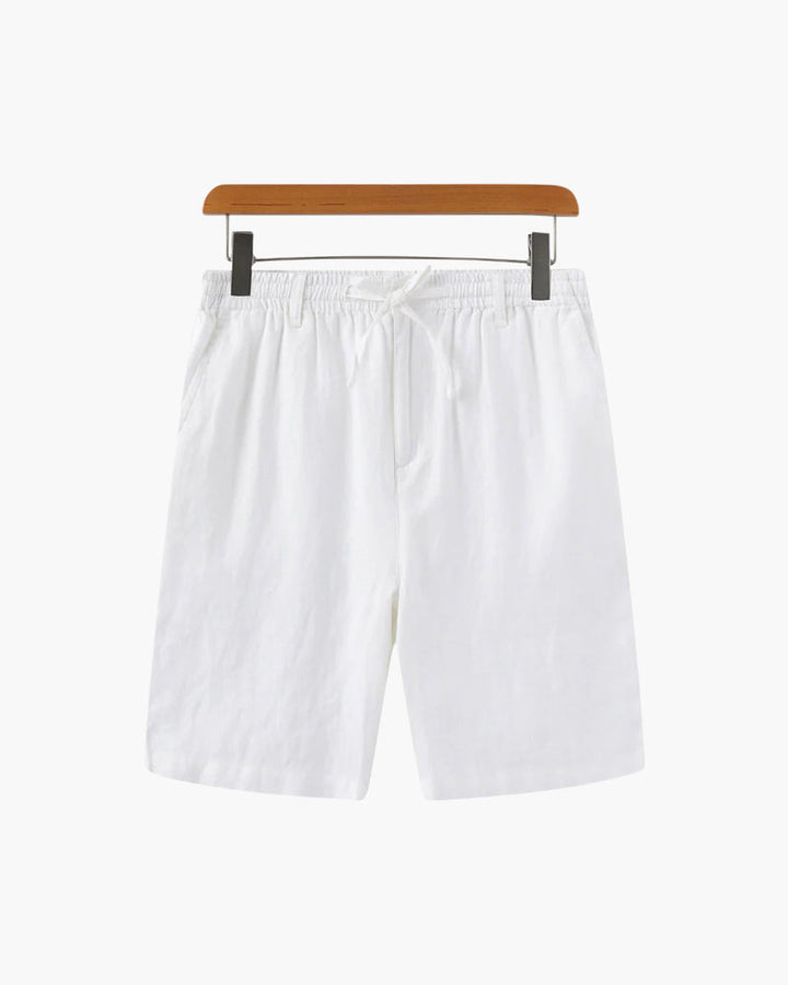 Linen Shorts with Zip Fastening