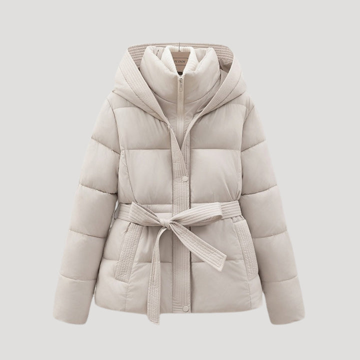 Women's Belted Hooded Puffer Jacket