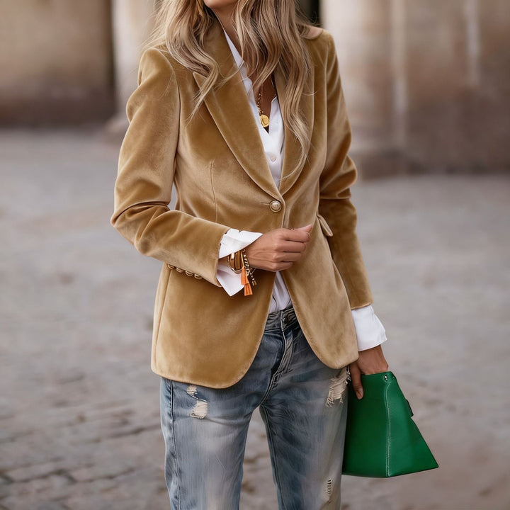 Women's Elegant Velvet Blazer