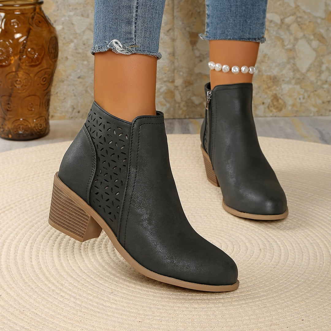 Women's Laser-Cut Orthopaedic Ankle Boots