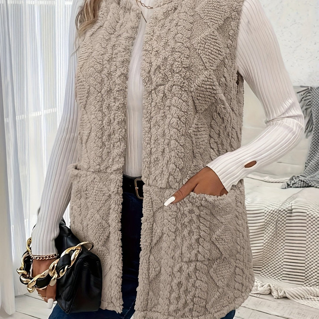 Women's Textured Longline Sleeveless Vest