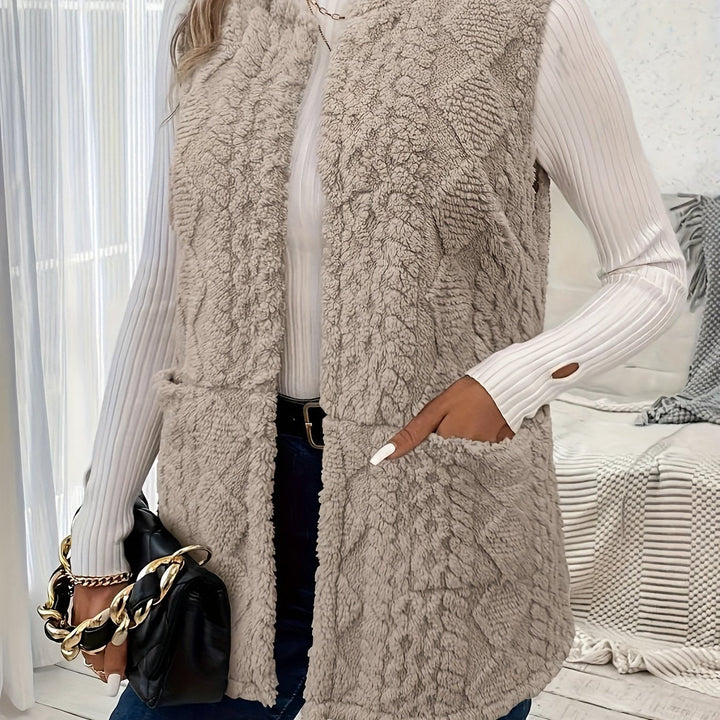 Women's Textured Longline Sleeveless Vest