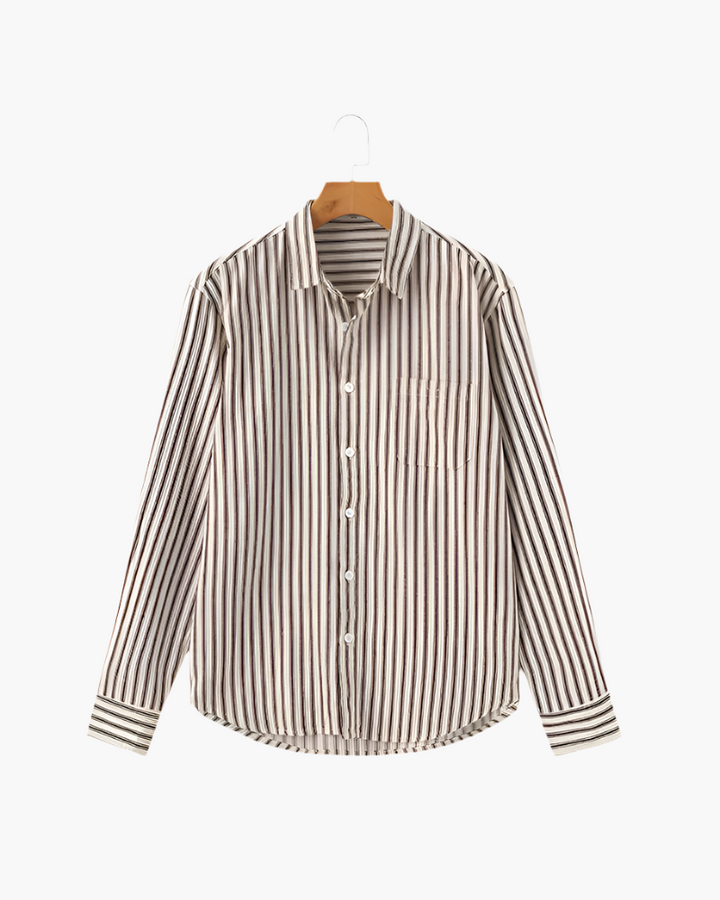 Long Sleeve Vertical Stripe Shirt