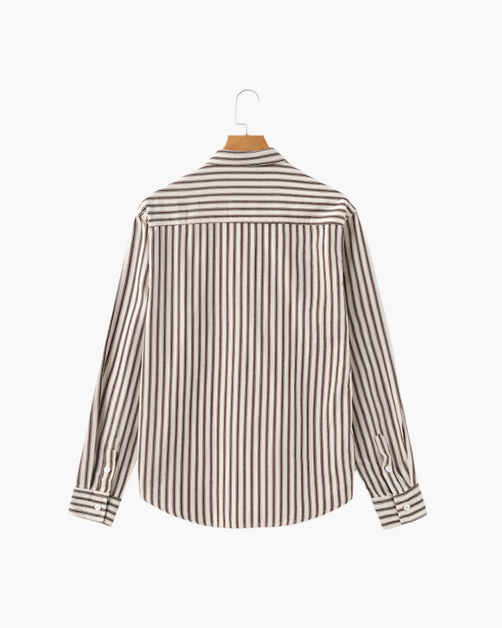 Long Sleeve Vertical Stripe Shirt