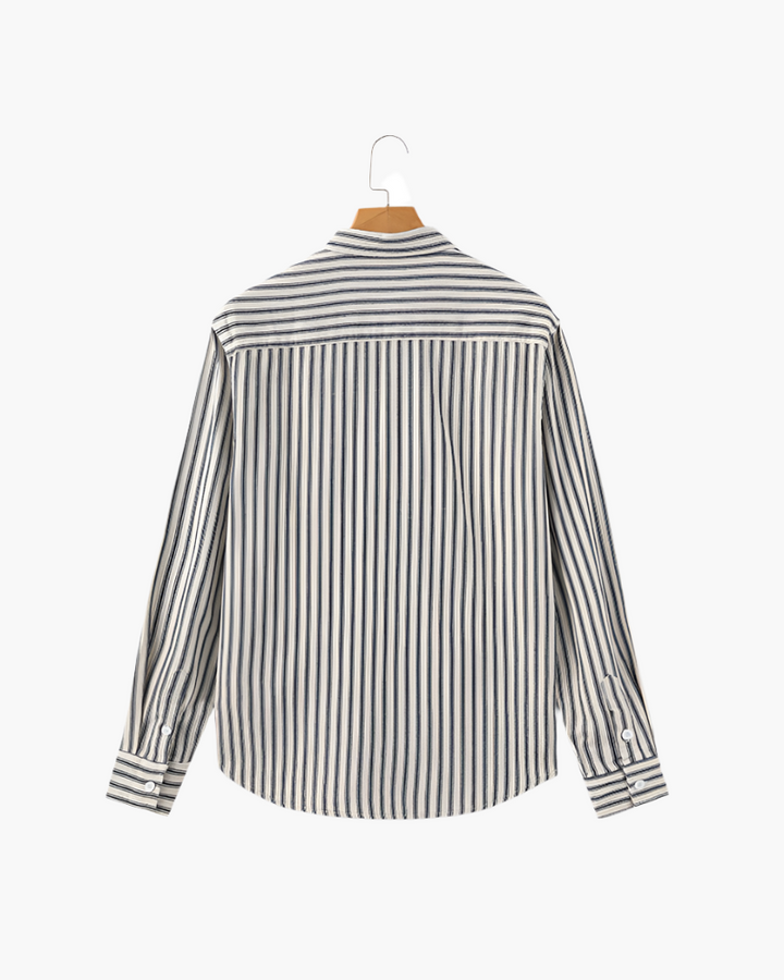 Long Sleeve Vertical Stripe Shirt