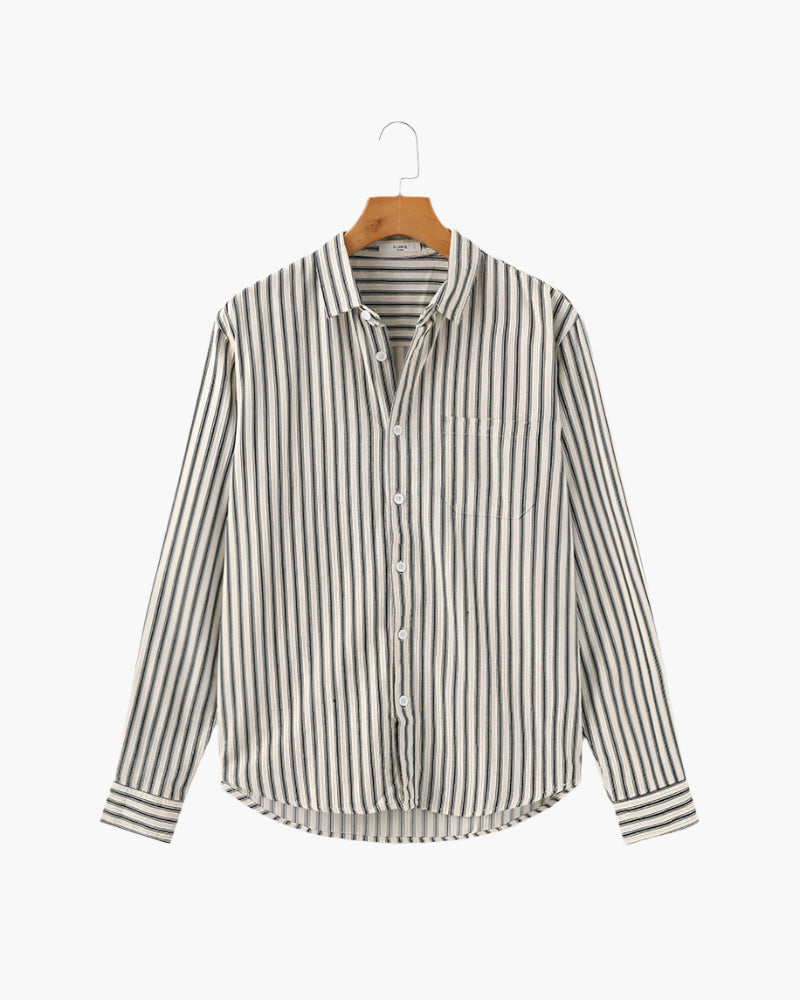 Long Sleeve Vertical Stripe Shirt