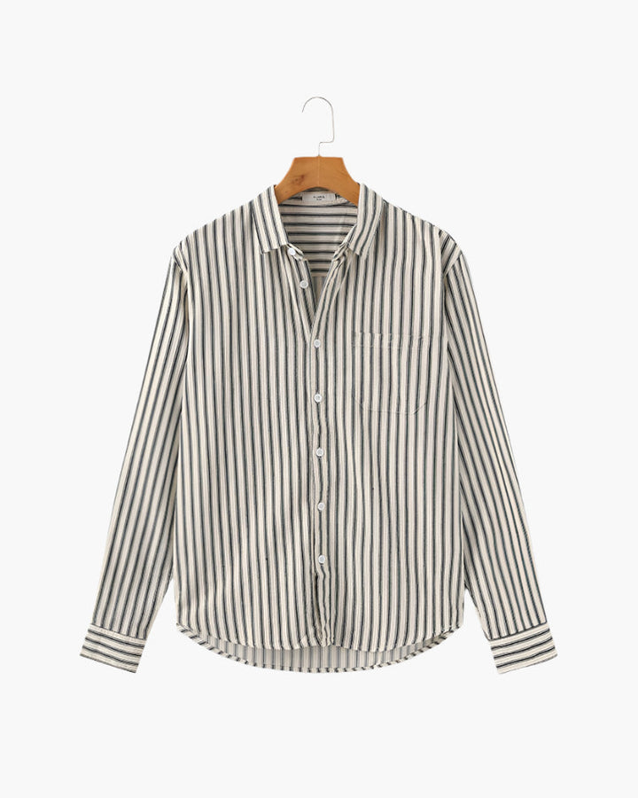 Long Sleeve Vertical Stripe Shirt