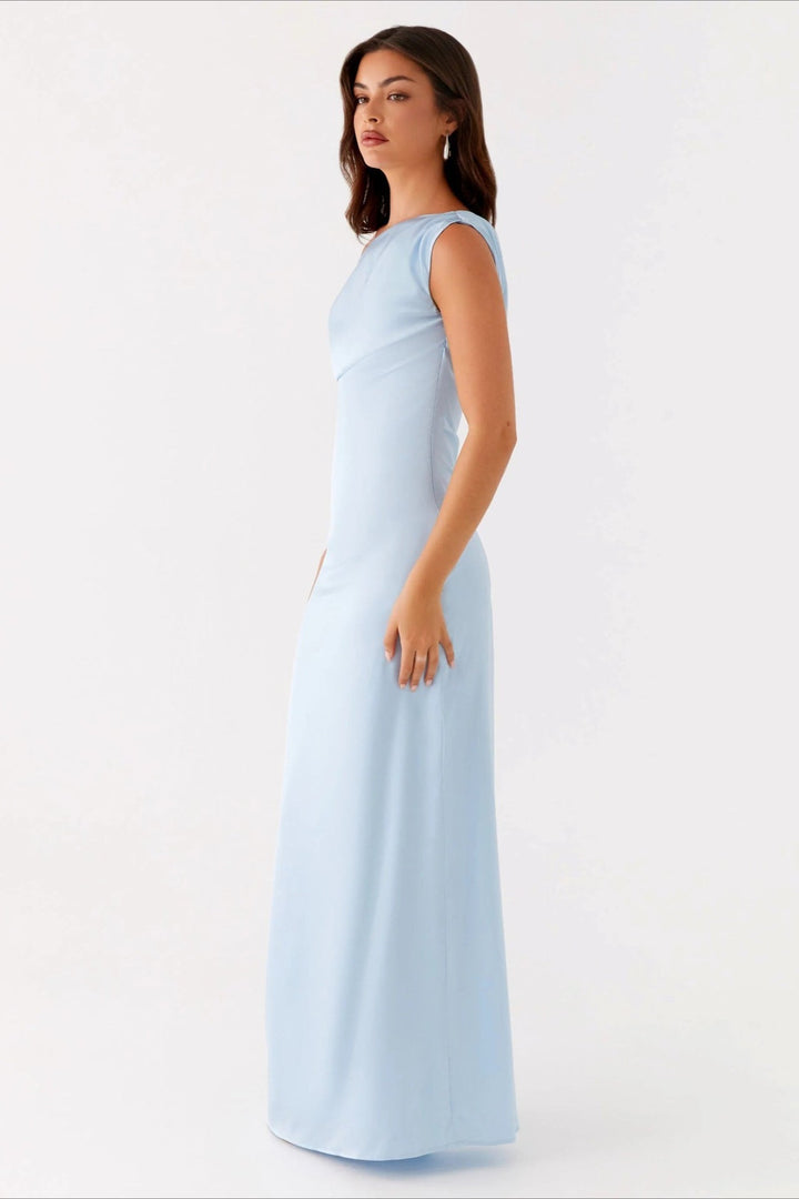 Asymmetric One-Shoulder High-Waist Maxi Dress
