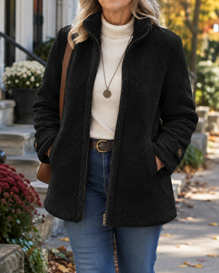 Women's Cozy Stand Collar Sherpa Jacket