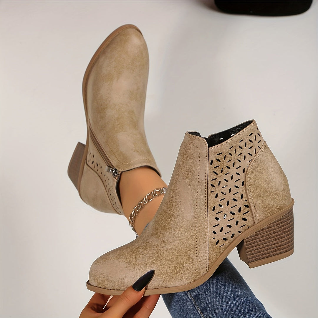 Women's Laser-Cut Orthopaedic Ankle Boots