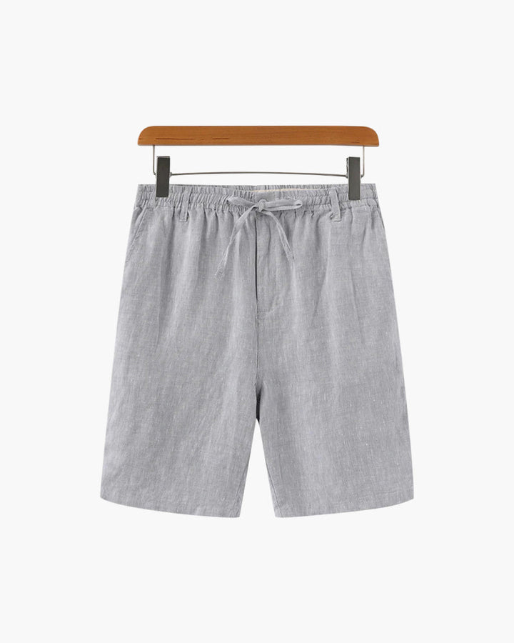 Linen Shorts with Zip Fastening