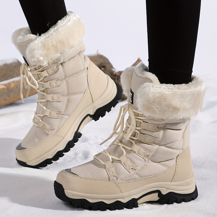 Women's Faux Fur Cuff Snow Boots