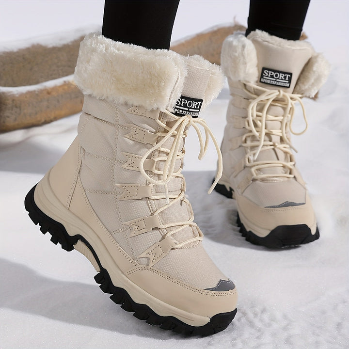 Women's Faux Fur Cuff Snow Boots