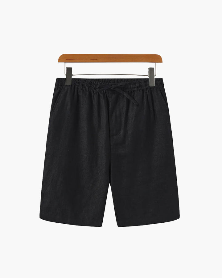 Linen Shorts with Zip Fastening