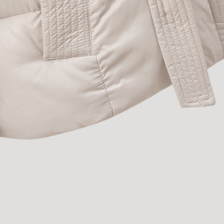 Women's Belted Hooded Puffer Jacket