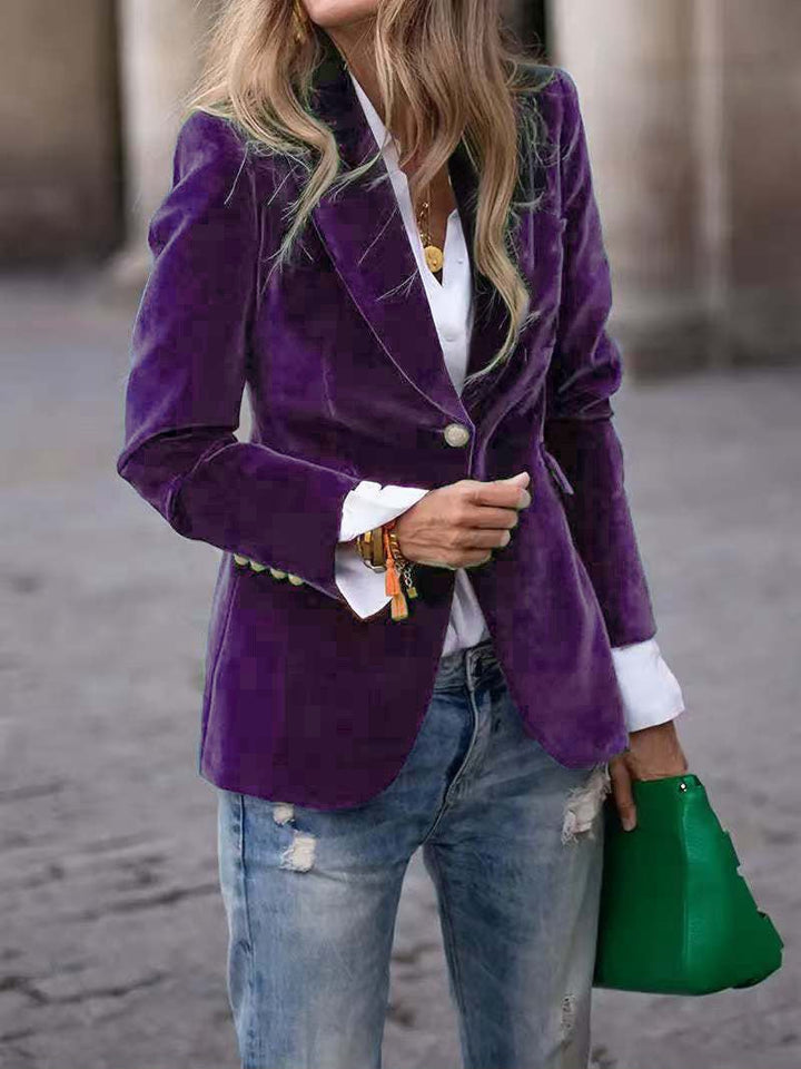 Women's Elegant Velvet Blazer