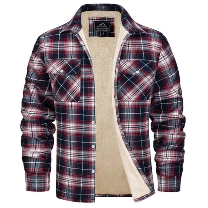 Sherpa-Lined Plaid Flannel Shirt Jacket