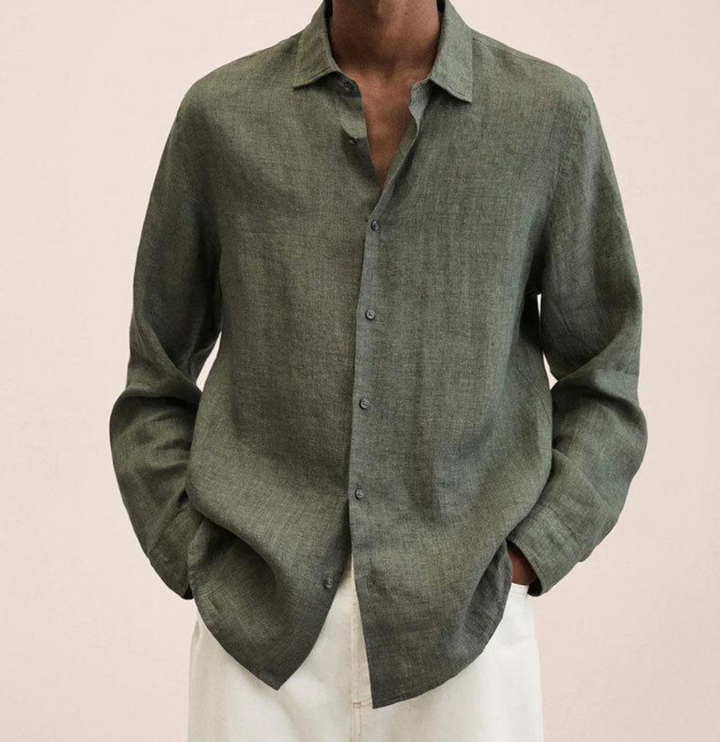 Classic Long Sleeve Linen Shirt