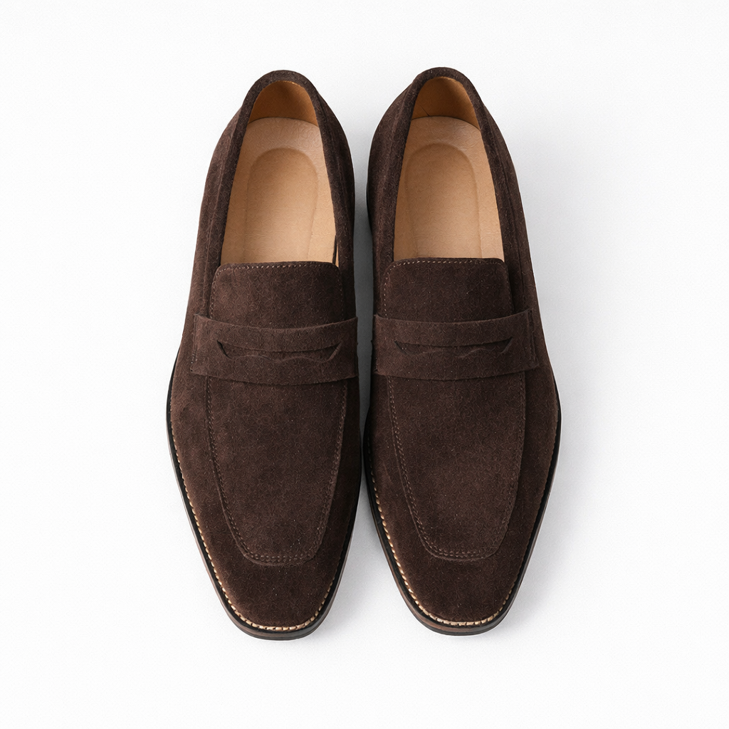 Classic Nubuck Penny Loafers for Men
