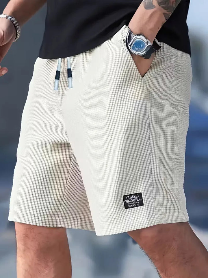 Men's Casual Drawstring Shorts with Side Pockets