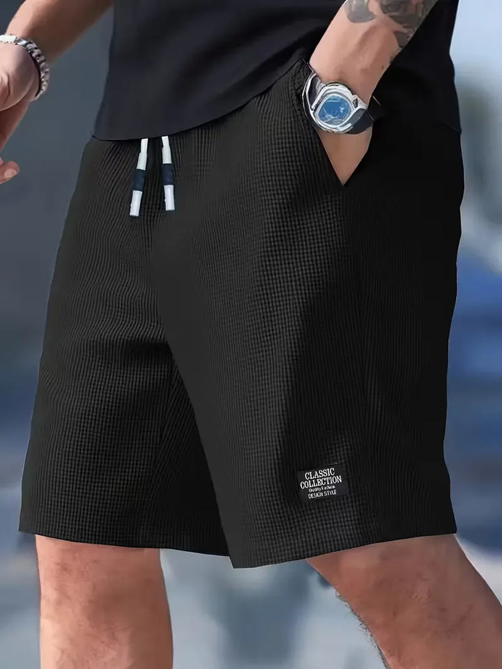 Men's Casual Drawstring Shorts with Side Pockets