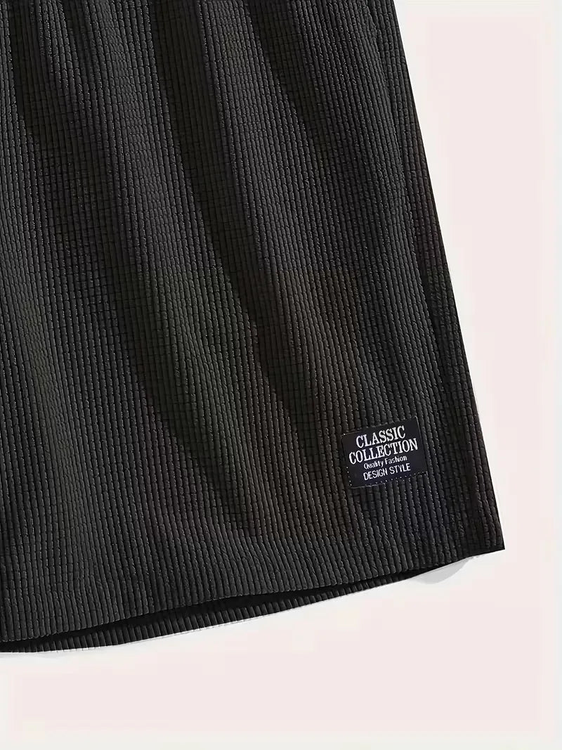 Men's Casual Drawstring Shorts with Side Pockets